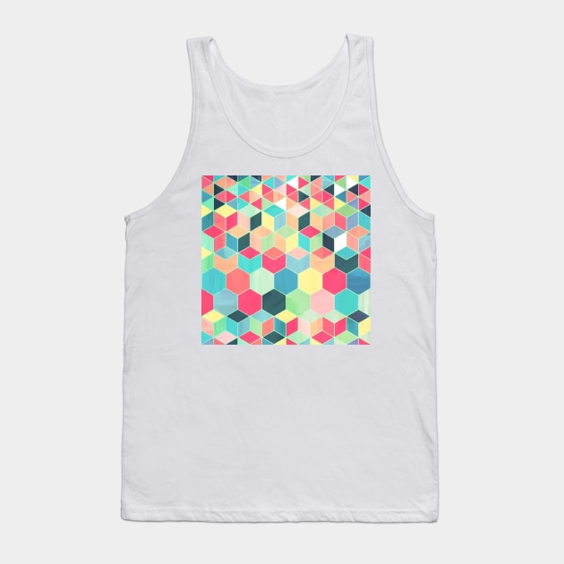 Yummy Summer Colour Honeycomb Pattern Tank Top by micklyn